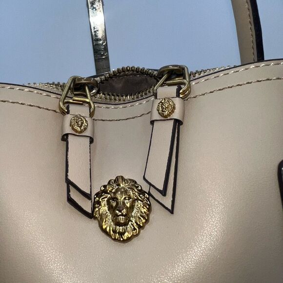 Anne Klein Faux Leather Deep Cream Domed Large‎ Bag - Picture 4 of 10